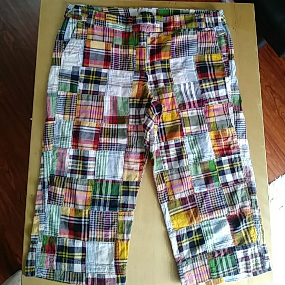 J. Crew favorite fit Madras cropped pant